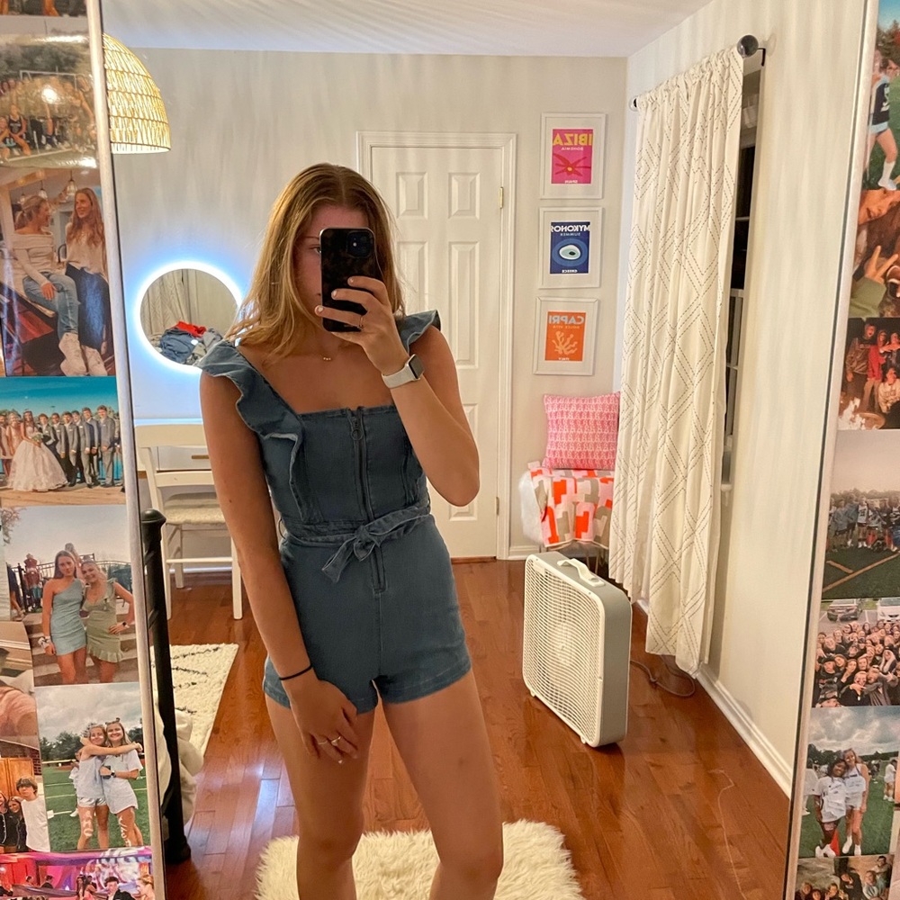 Tinseltown Denim Romper